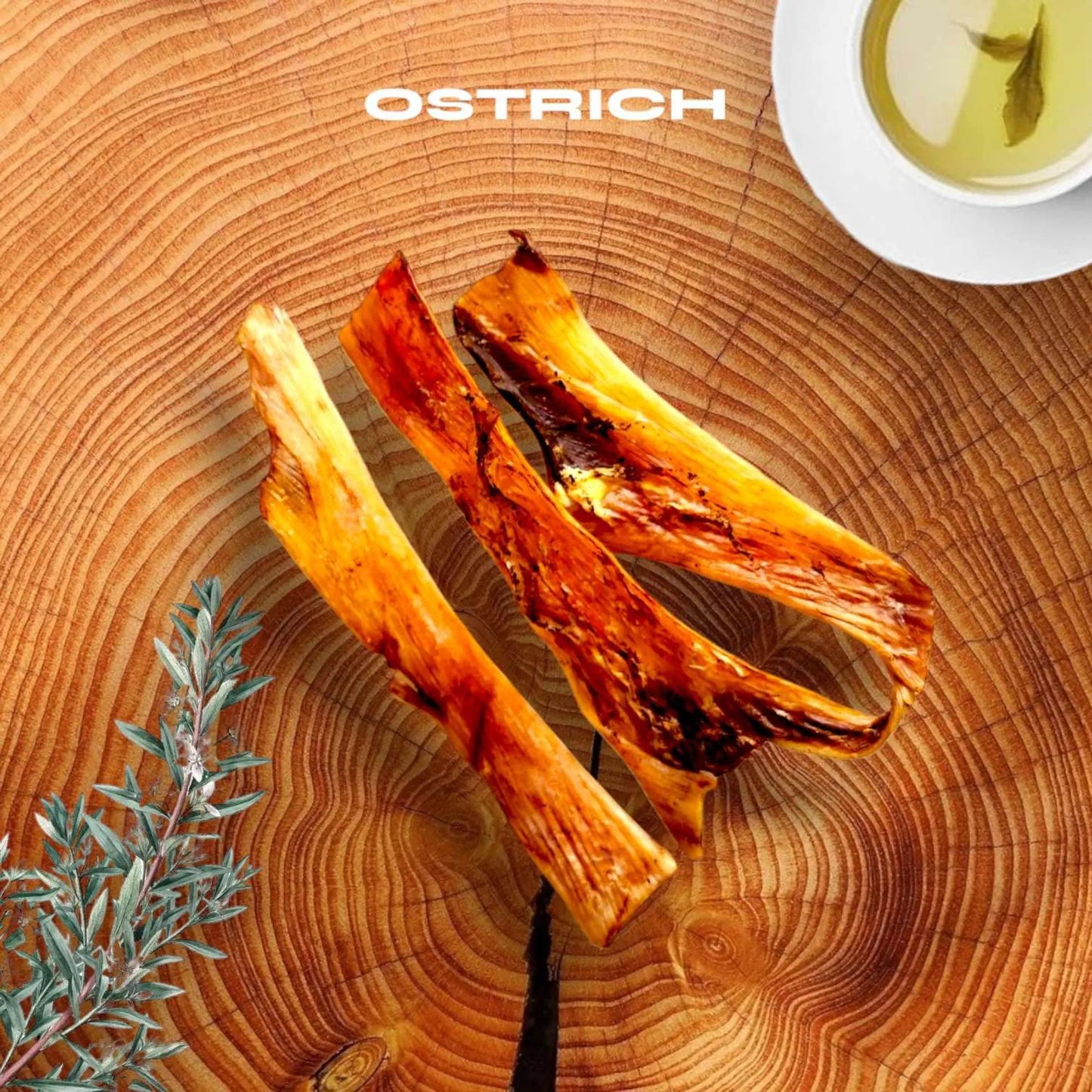 Chewy Ostrich Flat Tendon: Satisfying All-Natural Chew for Dental Health & Gentle Digestion - Your Pet Connection