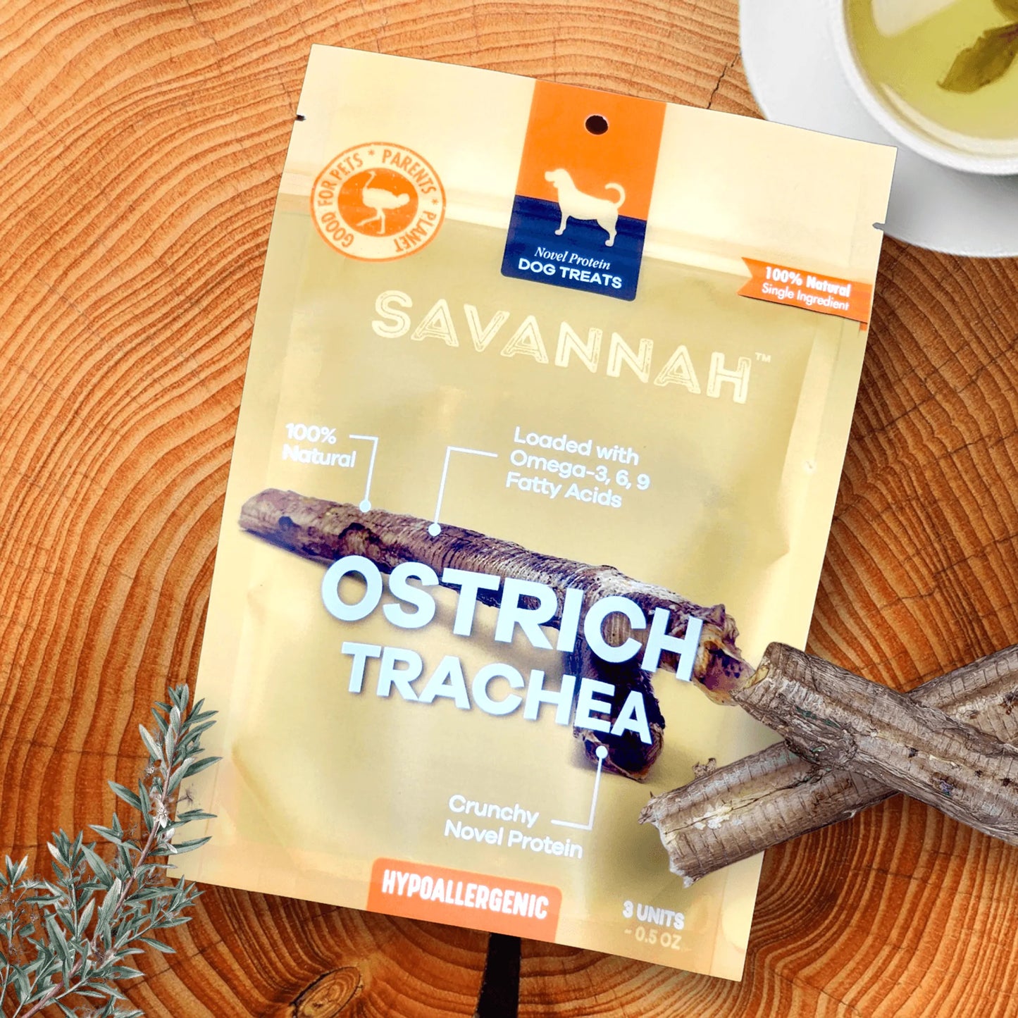 Savannah Pet Food Crunchy Ostrich Treats 10 Pack