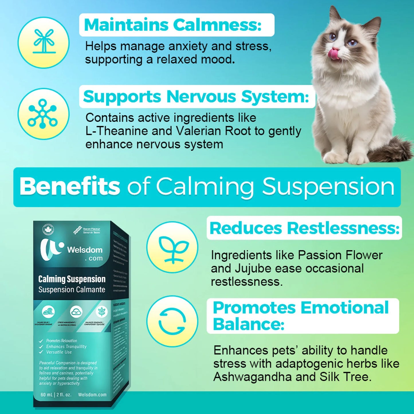 Welsdom Paws & Calm Drops 60mL
