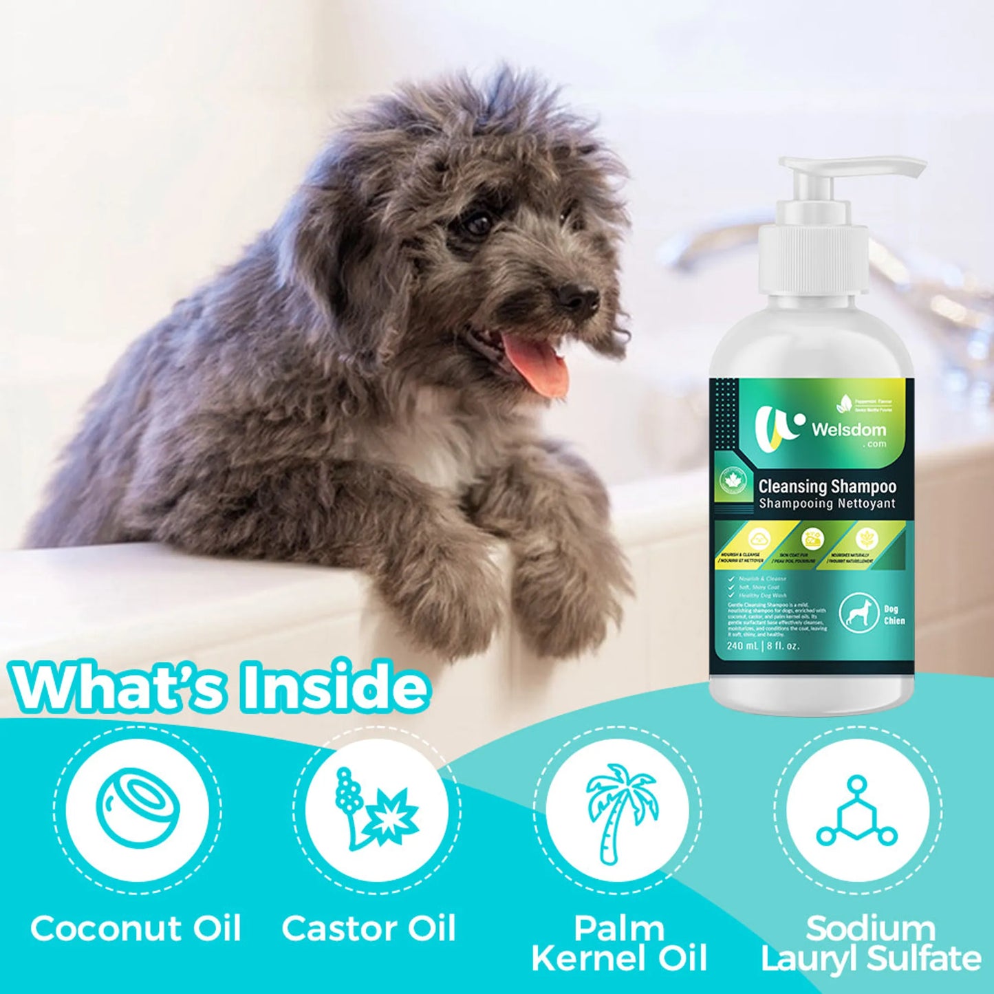 Welsdom Gentle Cleansing Dog Shampoo 240ml