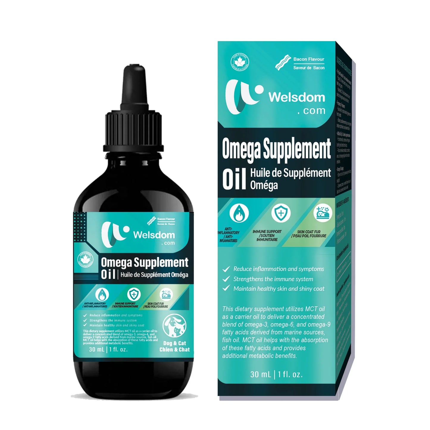 Welsdom Omega Supplement Oil for Cats and Dogs