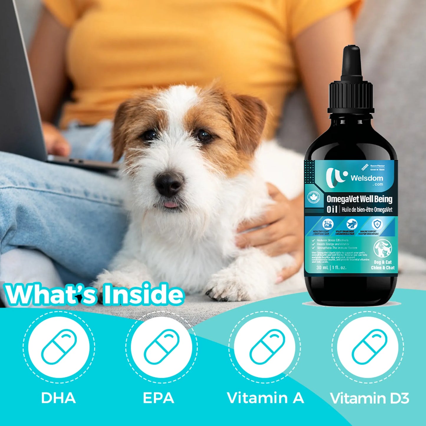 Welsdom OmegaVet Liquid Pet Supplement