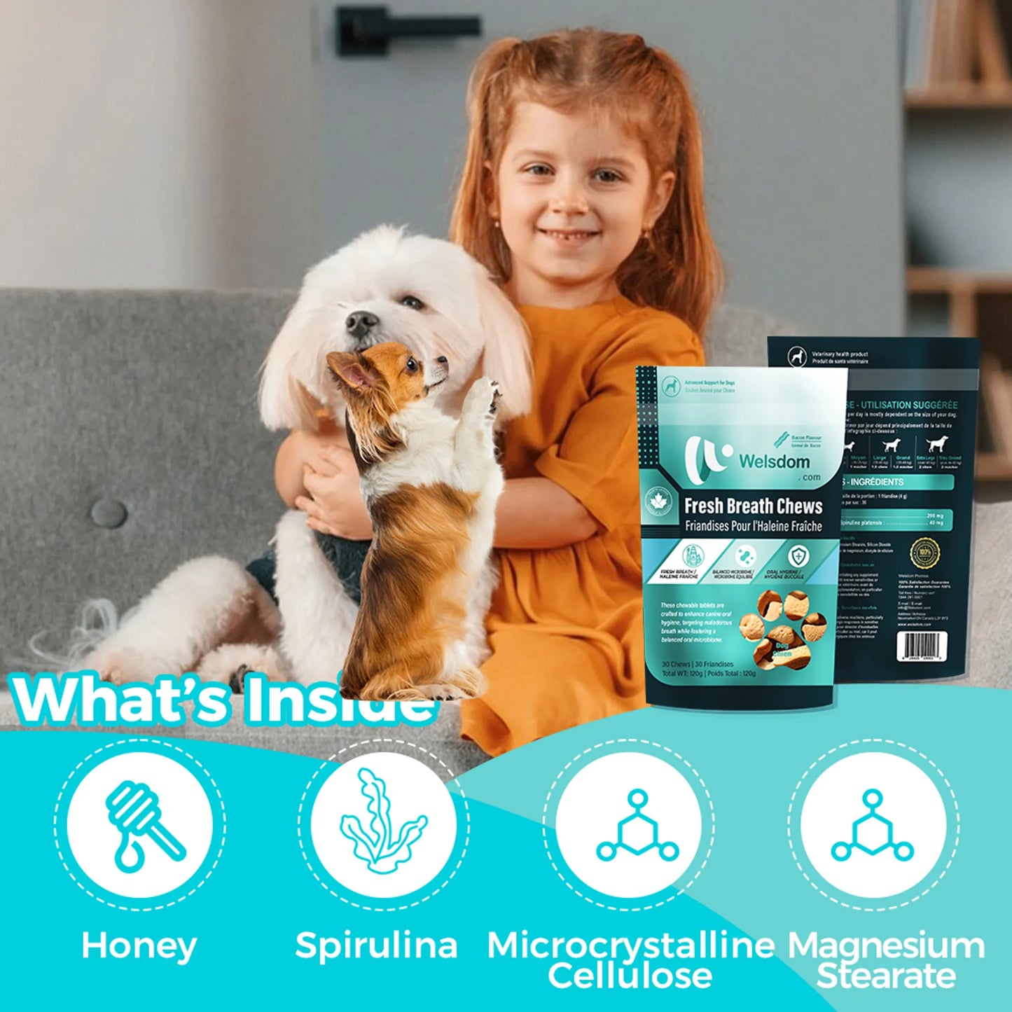 Welsdom Fresh Breath Chews for Dogs 100g