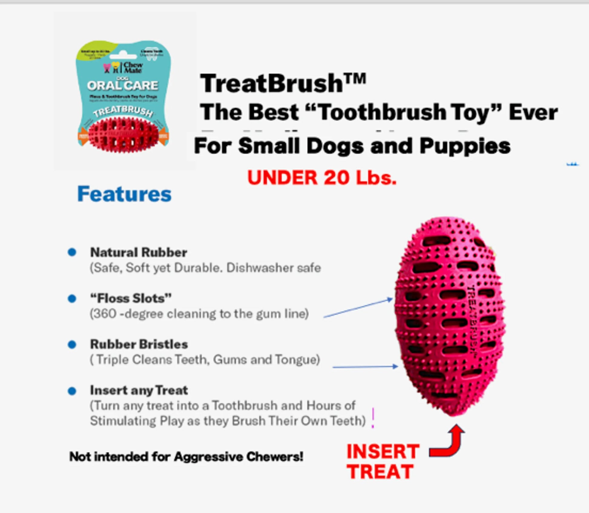 Natural Rubber Football Oral Care Toy - Your Pet Connection