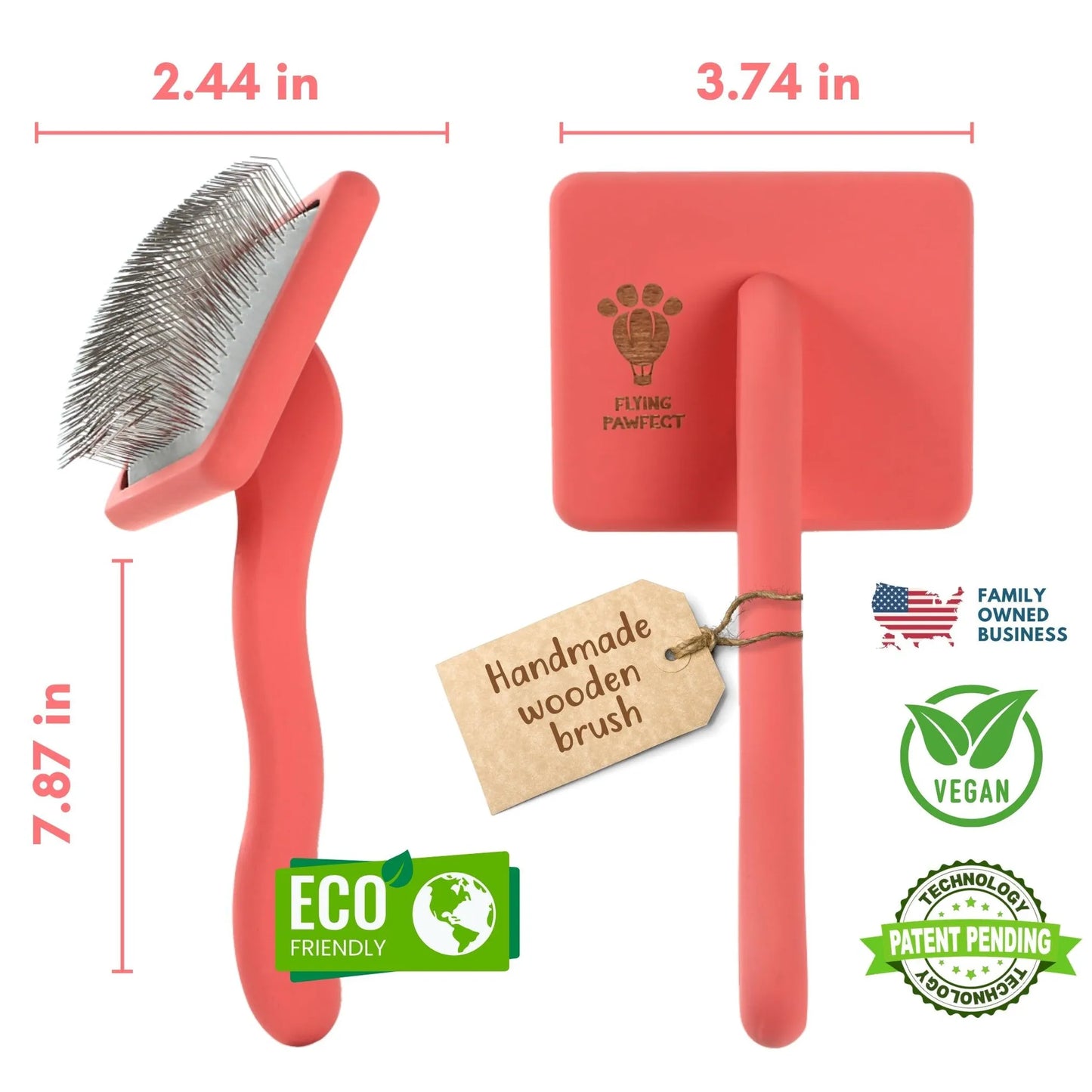 Flying Pawfect Eco-Friendly Grooming Brush for Pets