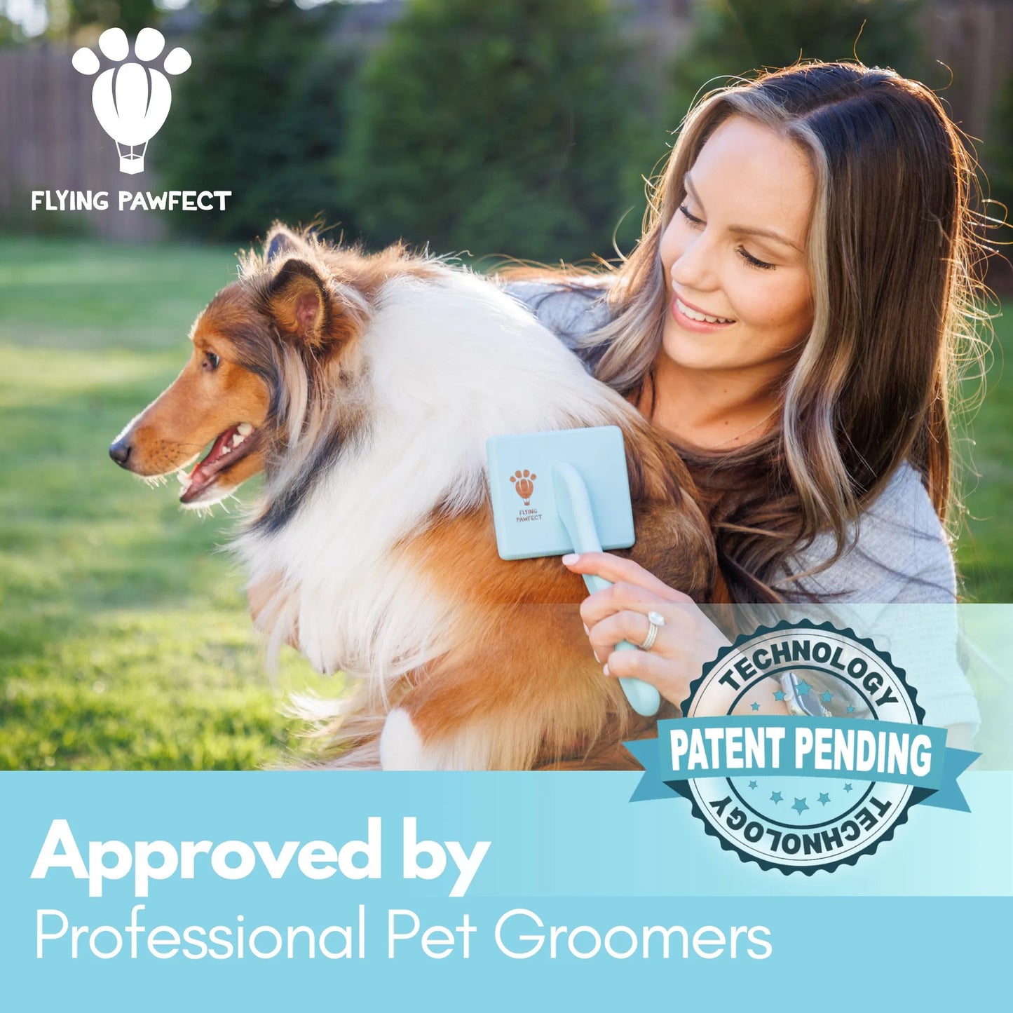 Flying Pawfect Slicker Brush for Effortless Pet Grooming