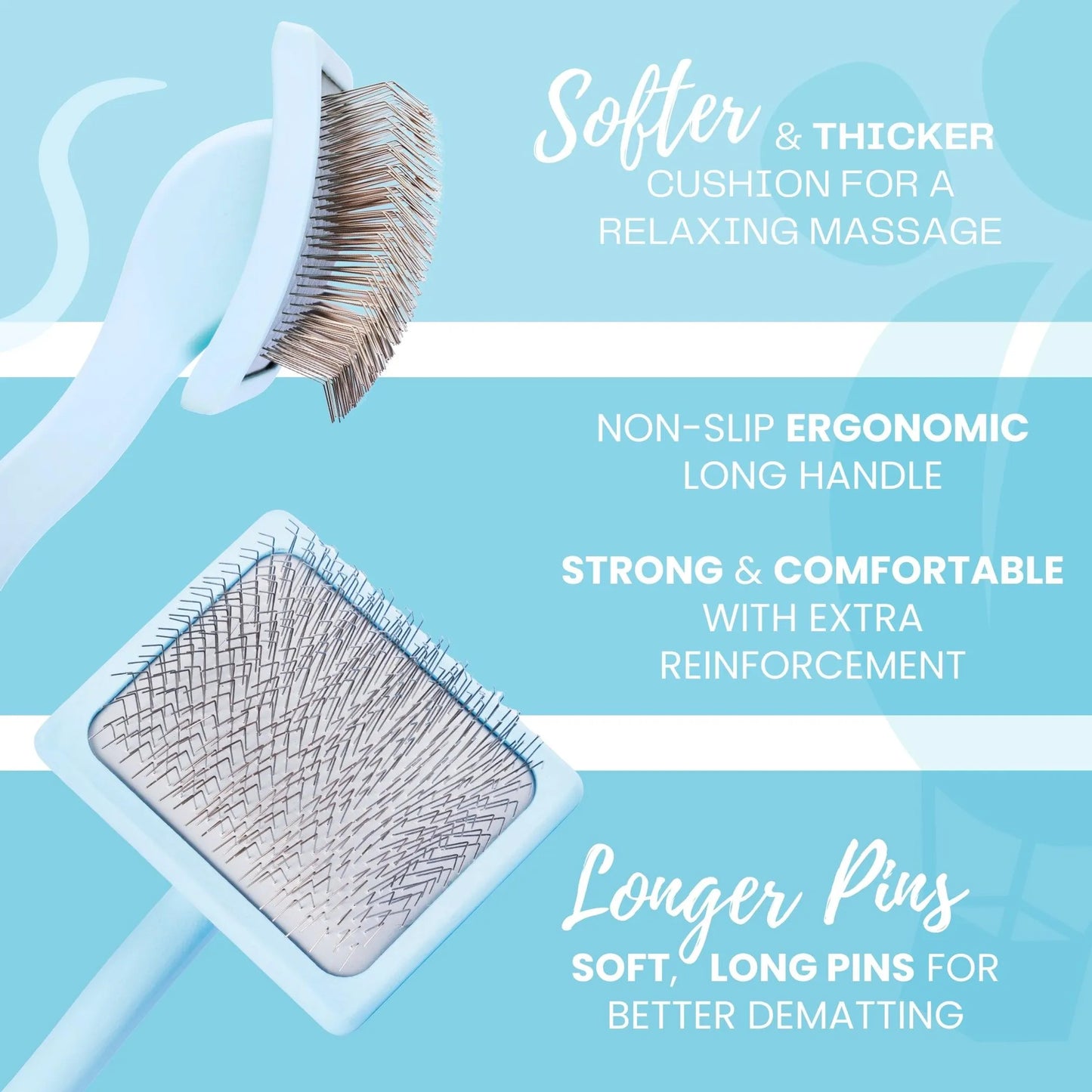 Flying Pawfect Slicker Brush for Effortless Pet Grooming