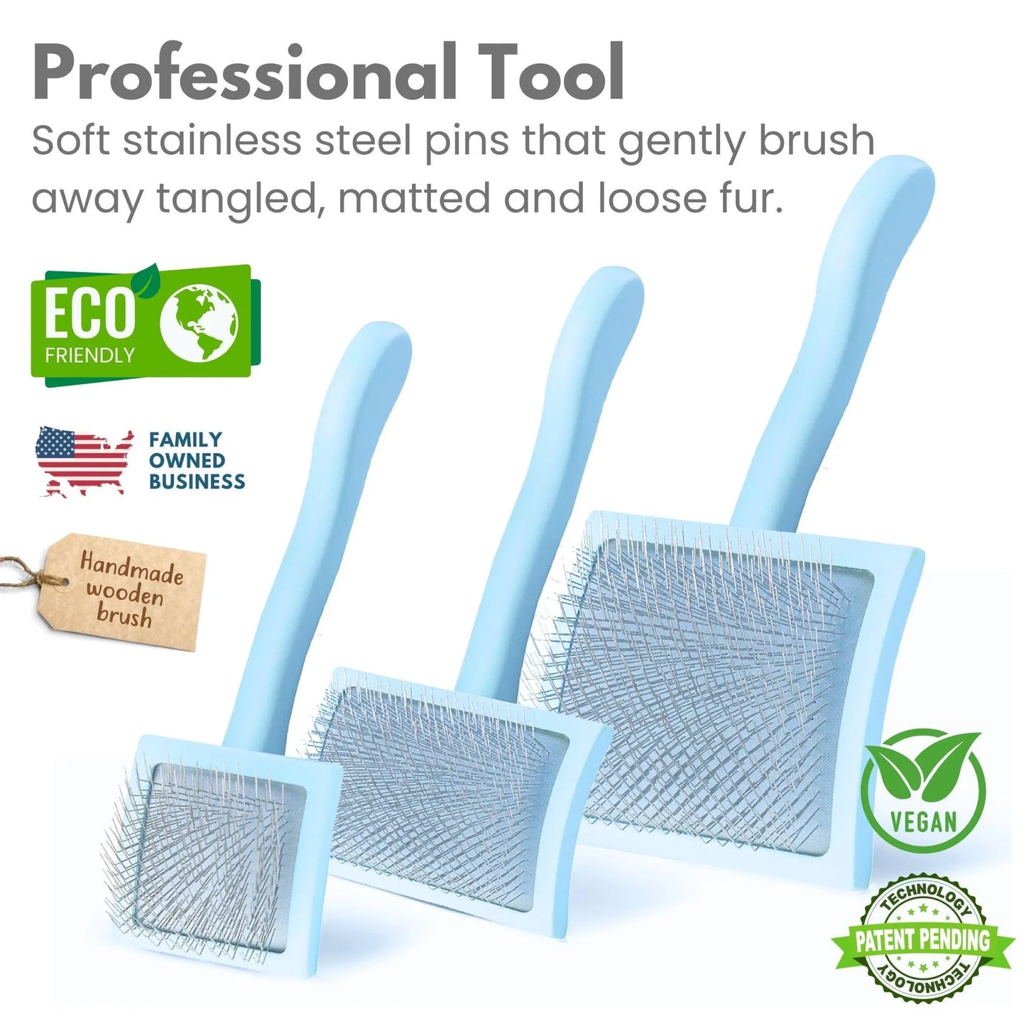 Flying Pawfect Slicker Brush for Effortless Pet Grooming
