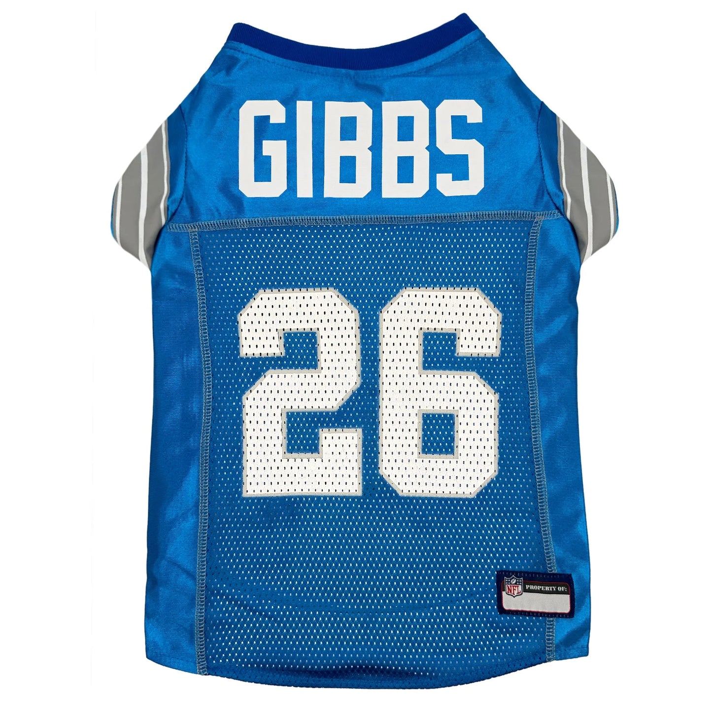 Jahmyr Gibbs Pet Striped Jersey (Det) - Your Pet Connection