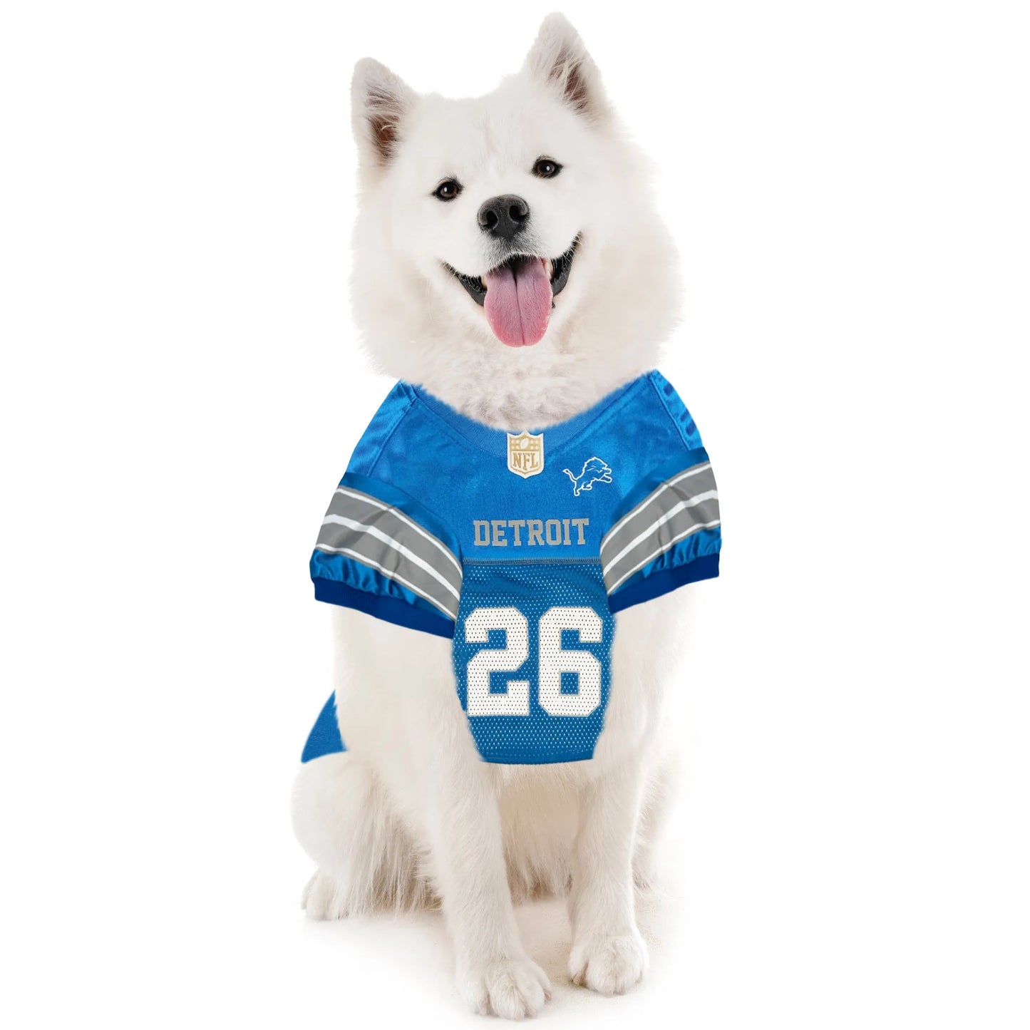 Jahmyr Gibbs Pet Striped Jersey (Det) - Your Pet Connection