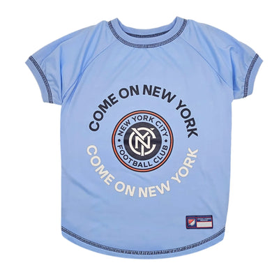 New York FC MLS Pet T-Shirt by Pets First