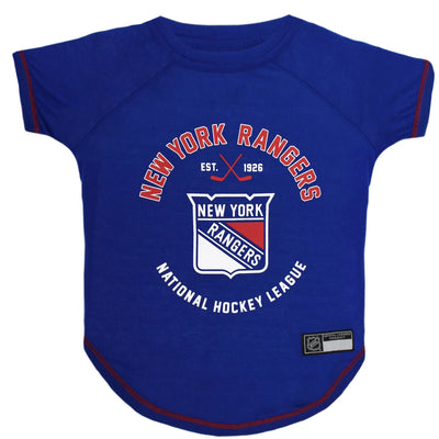 New York Rangers NHL Dog & Cat T-Shirt by Pets First