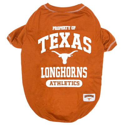 NCAA Pet Apparel Texas Tee Shirt by Pets First