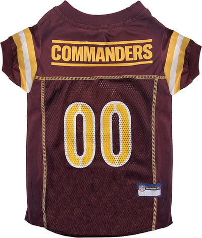 Washington Commanders Pet Striped Jersey - Your Pet Connection