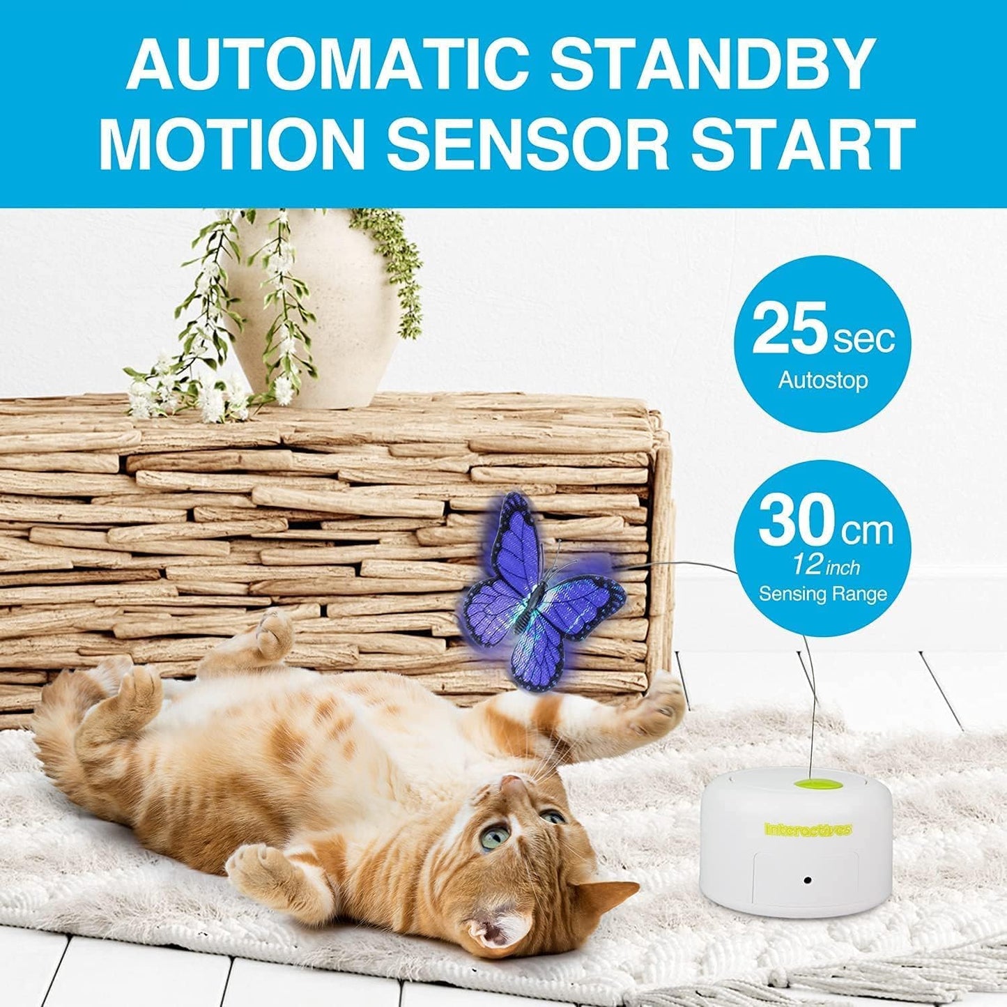 Interactives  - Motion Activate Cat Toys Butterfly Flutter Bug