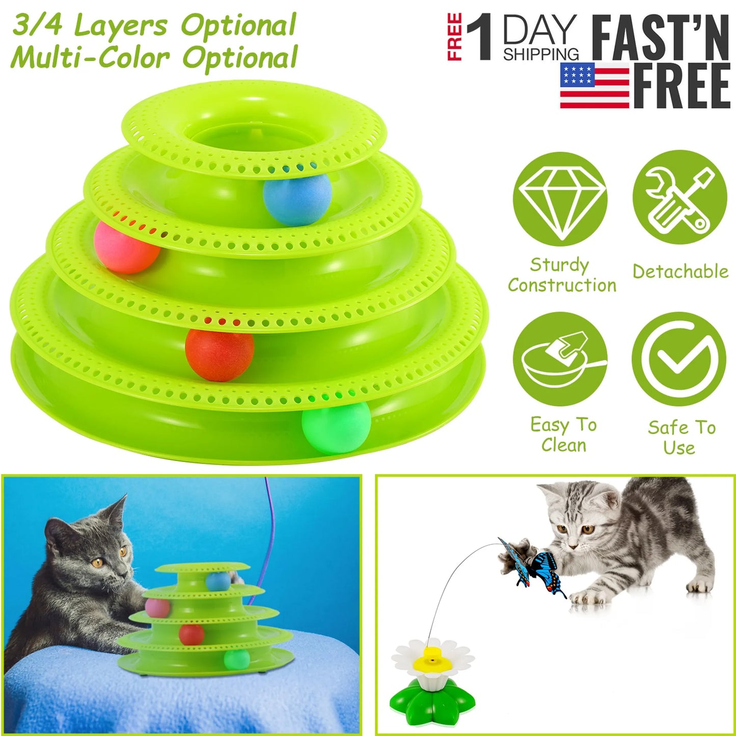 Linx Group Cat Toy Multi-Layer Tower