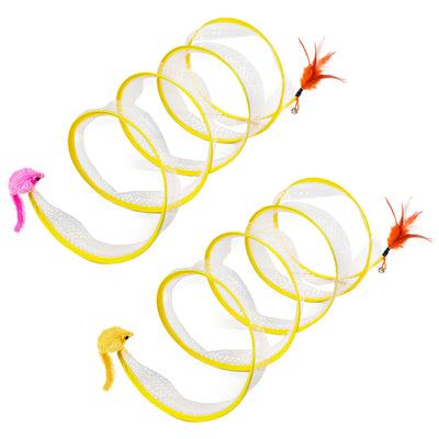 2Pcs Foldable Cat Tunnel