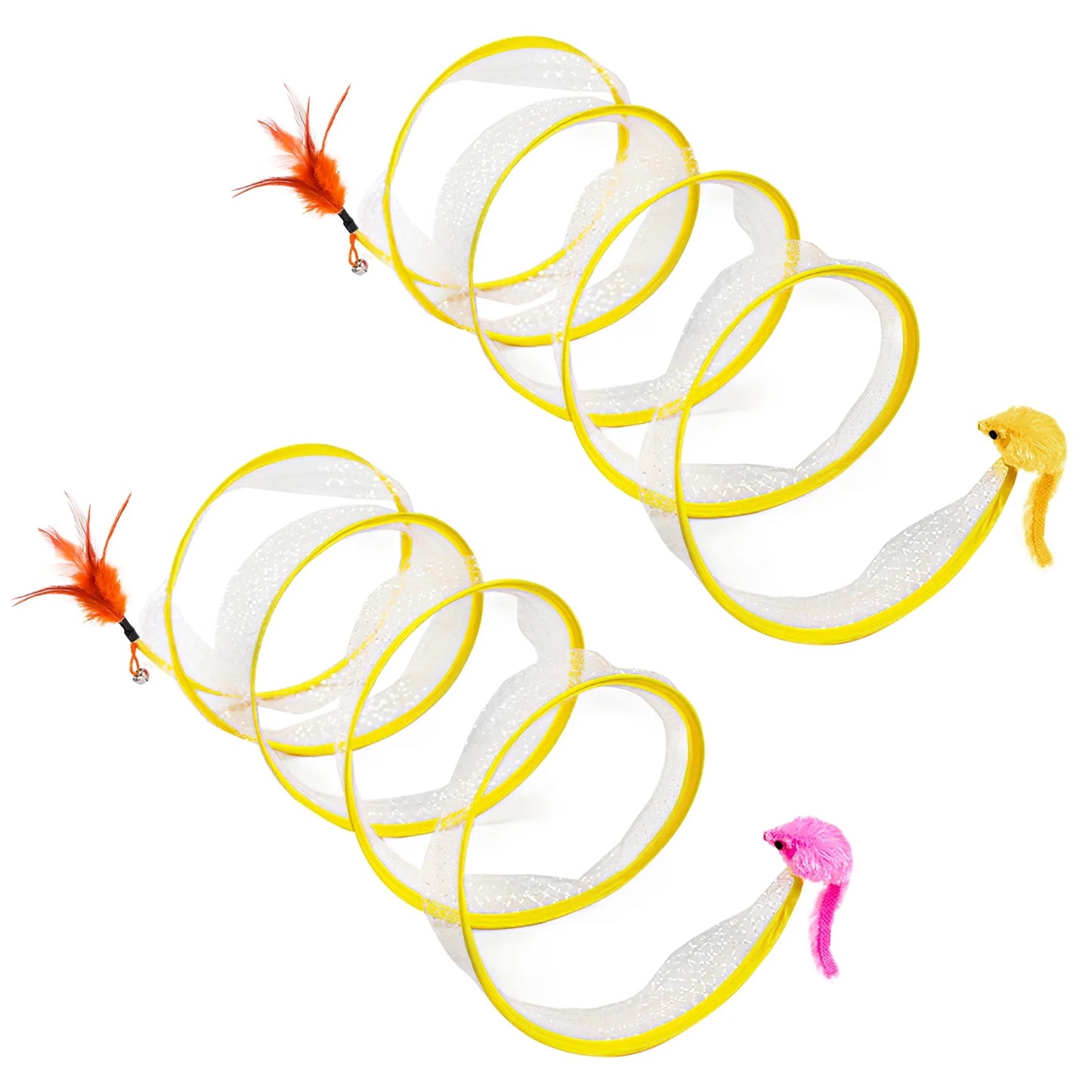 2Pcs Foldable Cat Tunnel