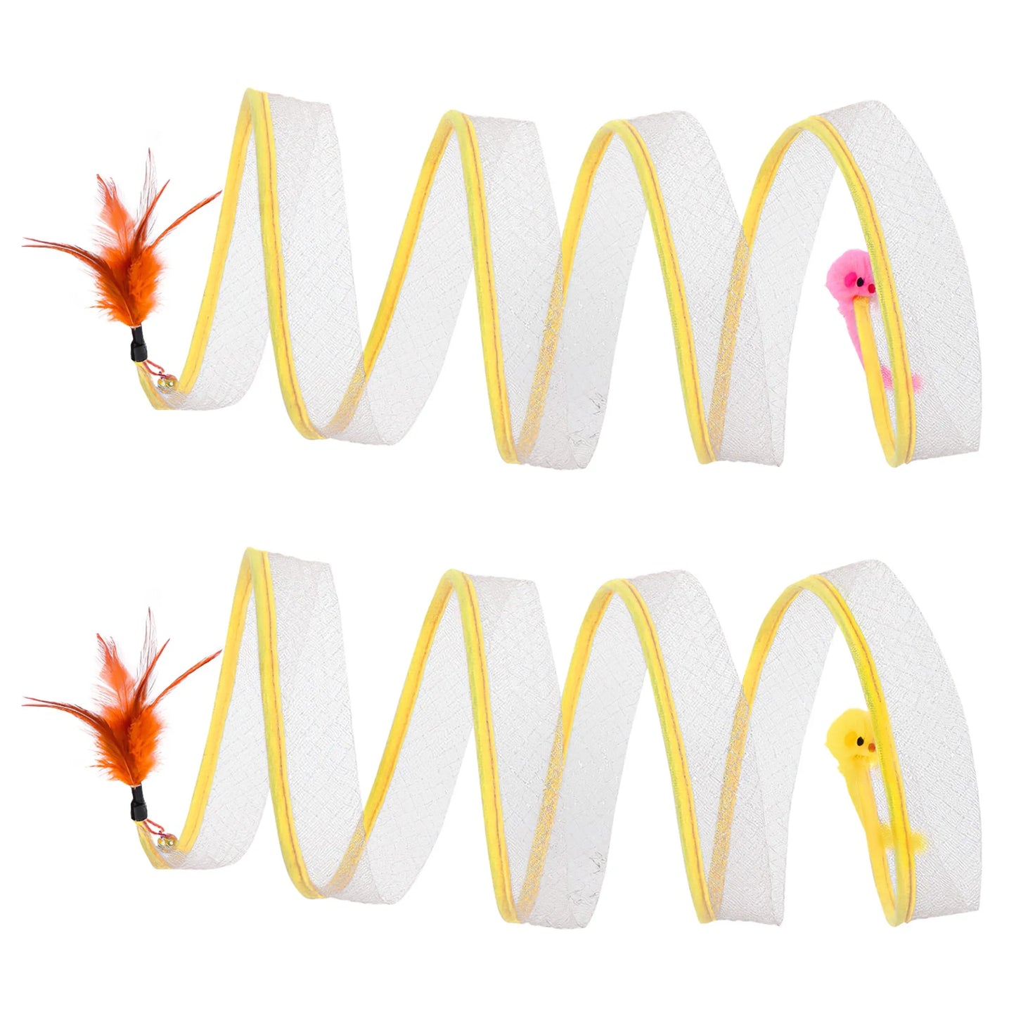 2Pcs Foldable Cat Tunnel