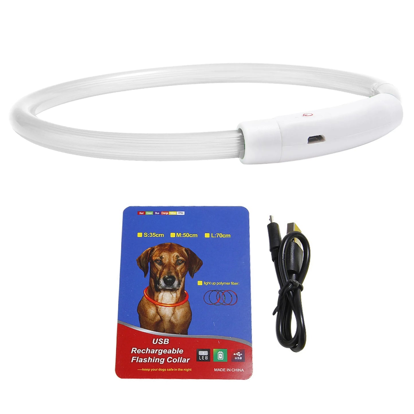 USB Rechargeable LED Dog Collar