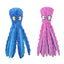 2Pcs Squeaky Dog Toys No Stuffing Crinkle Plush Octopus Dog Teething Toy