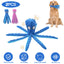 2Pcs Squeaky Dog Toys No Stuffing Crinkle Plush Octopus Dog Teething Toy