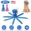 2Pcs Squeaky Dog Toys No Stuffing Crinkle Plush Octopus Dog Teething Toy