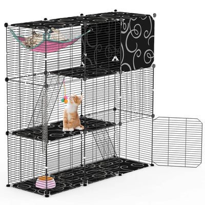 3-Tier Cat Cage Enclosure Indoor Cat Cage