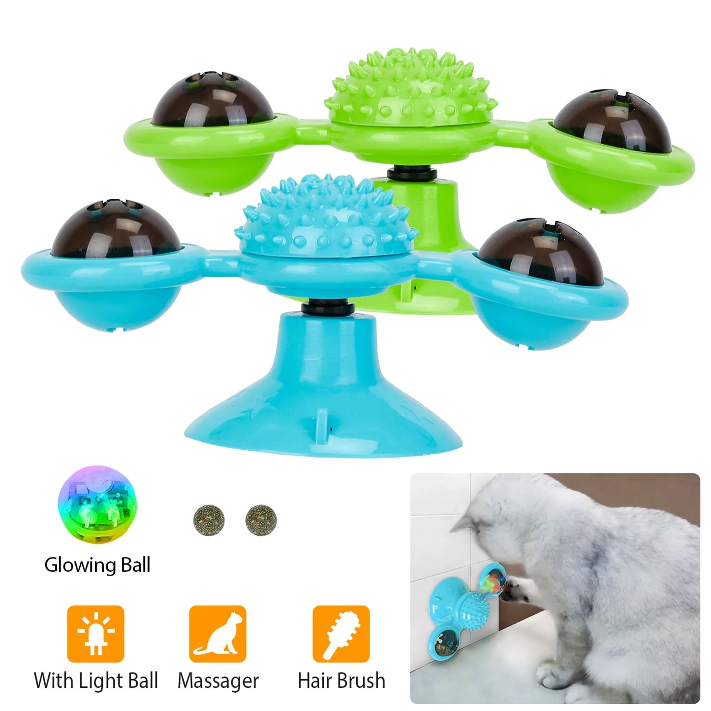 Linx Group Cat Toy Windmill Design with Catnip Massage