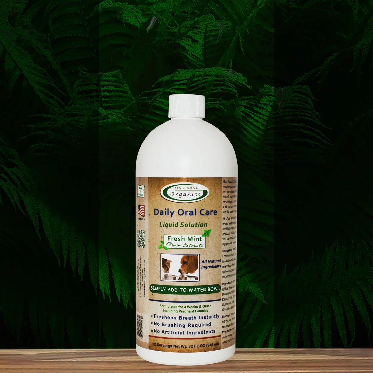 Oral Care Water Additive - Fresh Mint for Cats or Dogs