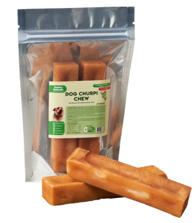 DOG CHURPI CHEW- 100% Natural, Himalayan Yak Cheese Churpi Dog Treat & Chews, Grain-Free, Gluten-Free, Dental Chews, 2 COUNT-5.5 oz - Your Pet Connection