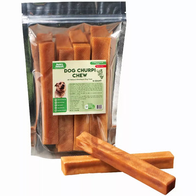 DOG CHURPI CHEW- 100% Natural, Himalayan Hard Yak Cheese Churpi Dog Chew Treats, Grain-Free, Gluten-Free, Dental Chews, 4 COUNT-15 oz - Your Pet Connection