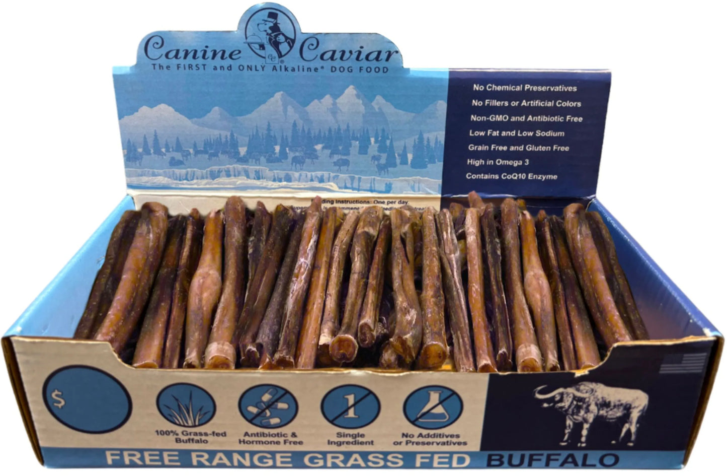 Canine Caviar Buffalo Dog Treats 125g