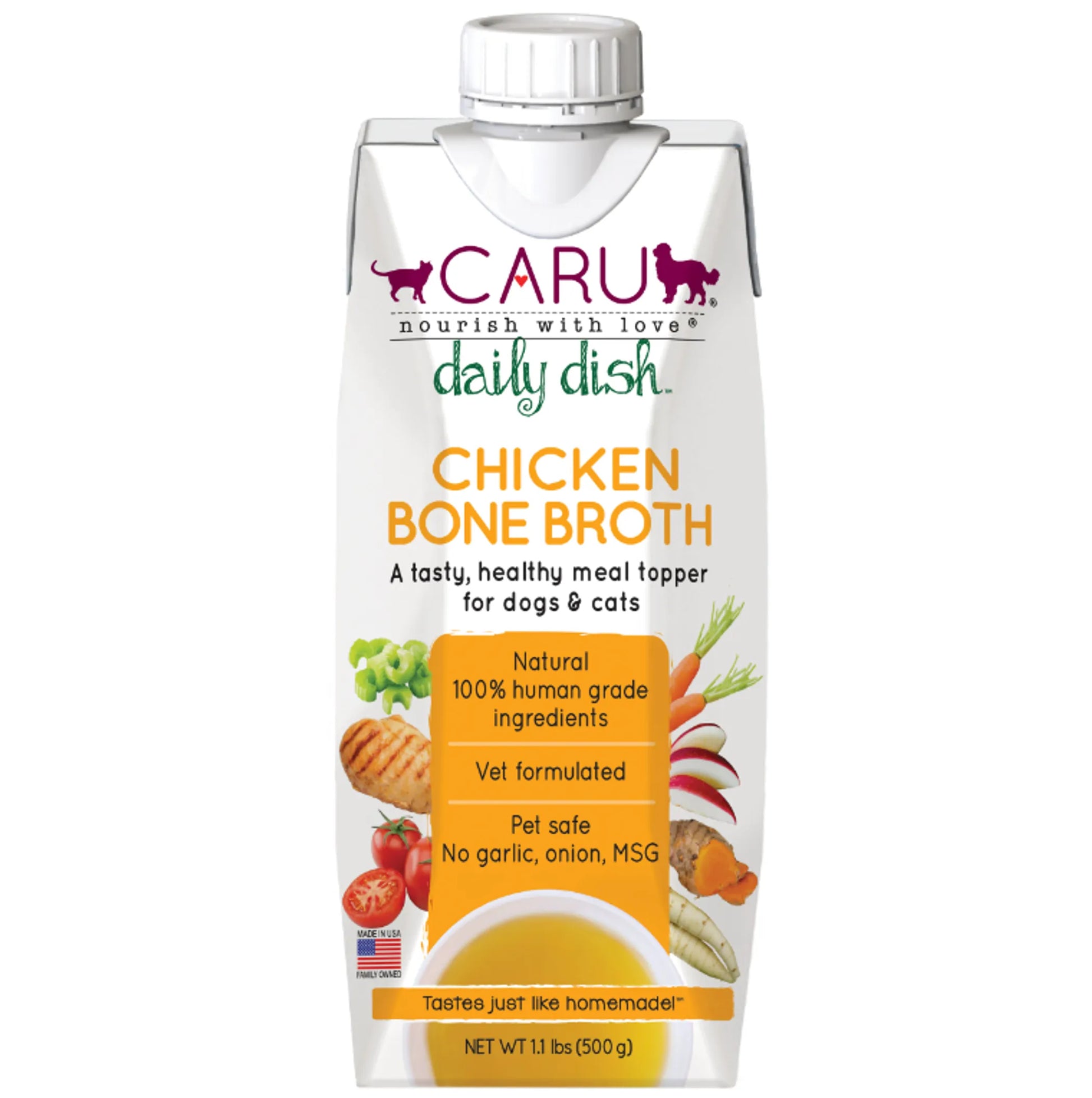 CARU Daily Dish Chicken Bone Broth for Dogs & Cats - Your Pet Connection