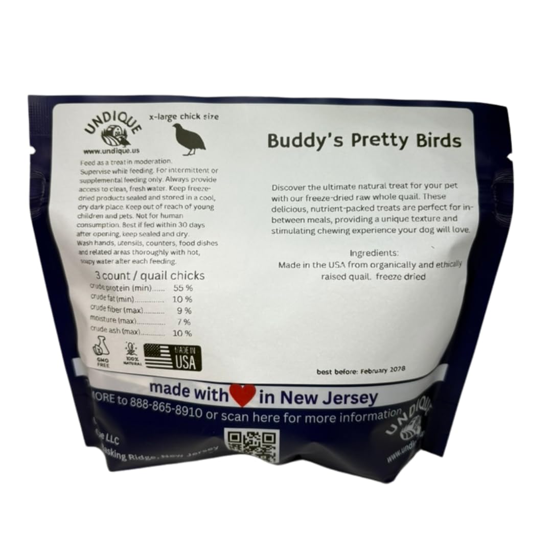 Buddy's Pretty Birds Whole Quail Chicks XL, 3 Count - Your Pet Connection