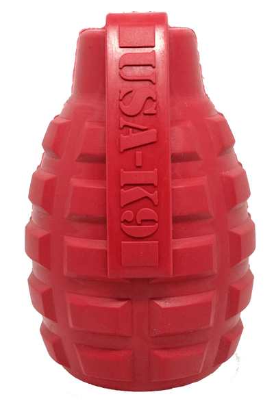 USA-K9 Grenade Durable Rubber Chew Toy & Treat Dispenser - Your Pet Connection
