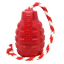 SodaPup grenade dog toy with rope treat dispenser