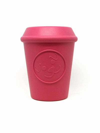 SodaPup coffee cup dog chew toy treat dispenser