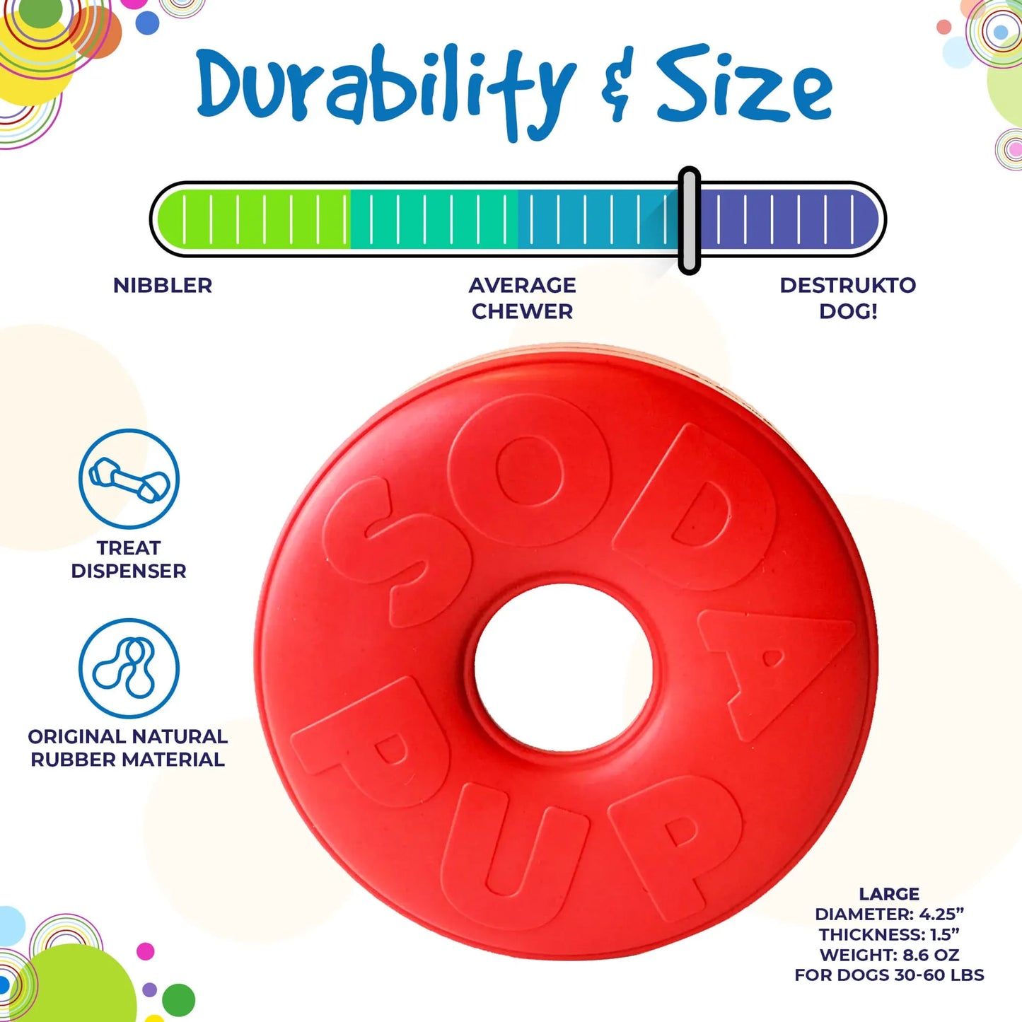 SP Life Ring Durable Rubber Chew Toy & Treat Dispenser - Your Pet Connection