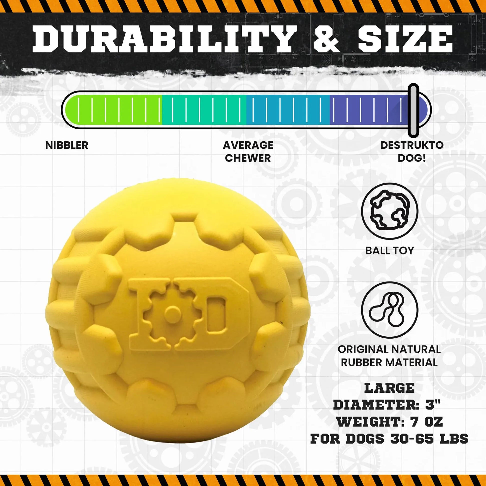 ID Ball - Ultra-Durable Rubber Chew Ball - Your Pet Connection