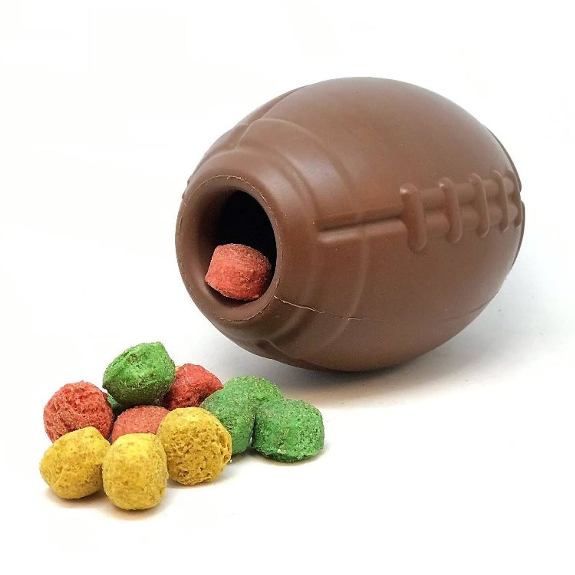 MKB Football Durable Rubber Chew Toy and Treat Dispenser - Your Pet Connection