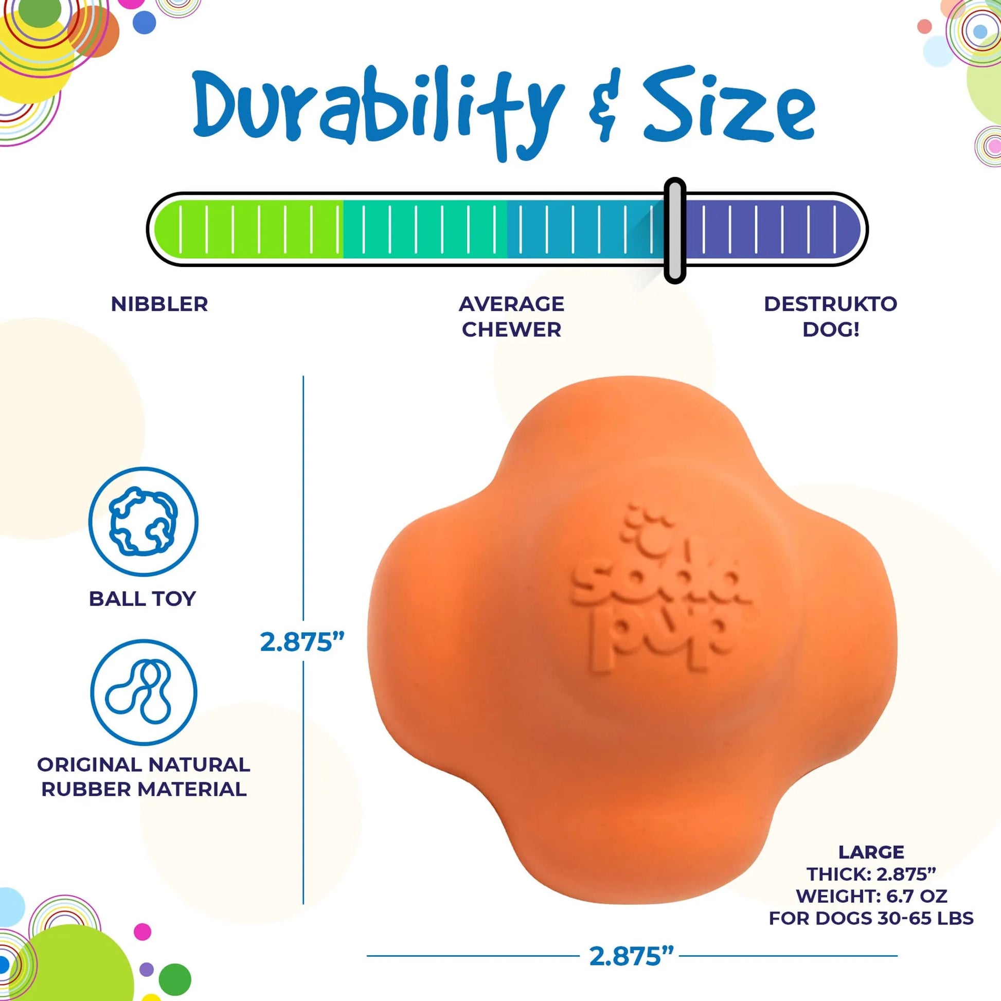 SP Crazy Bounce Ultra Durable Rubber Chew & Retrieving Toy - Your Pet Connection