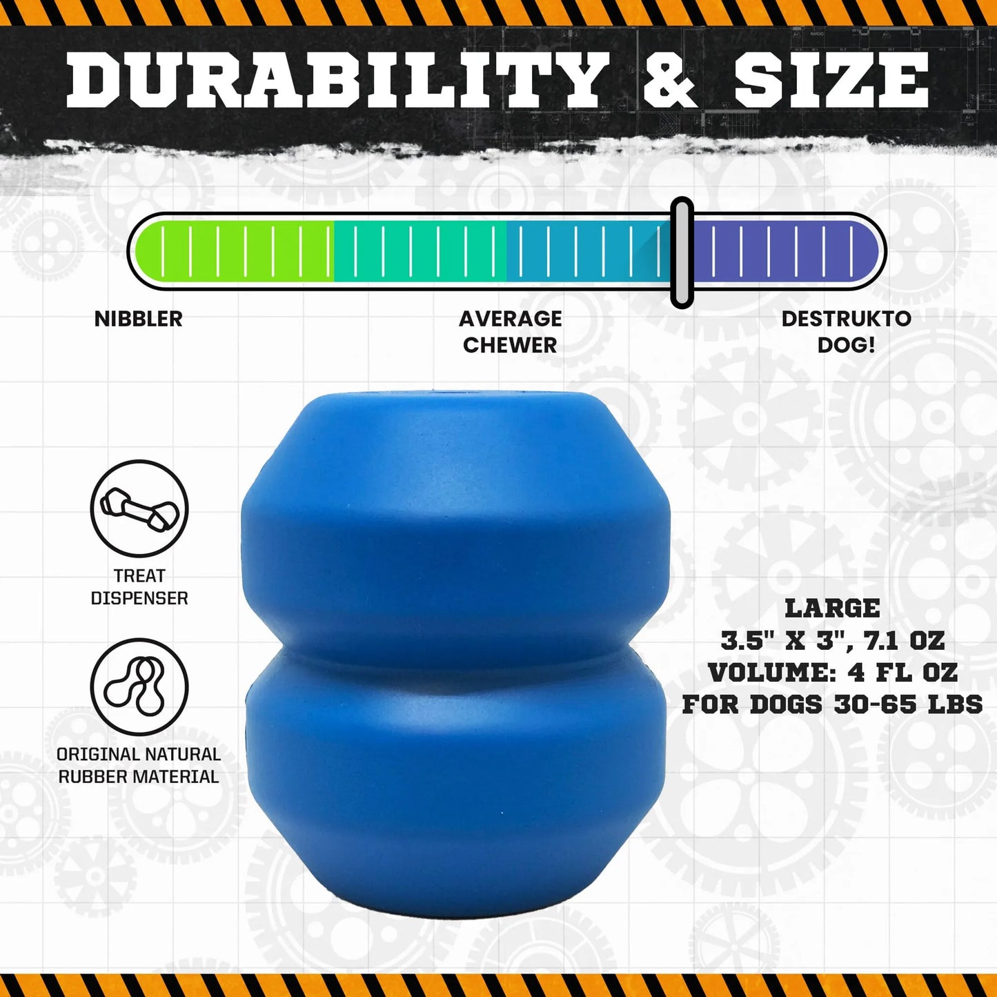 ID Double Trouble Durable Rubber Chew Toy and Treat Dispenser - Your Pet Connection