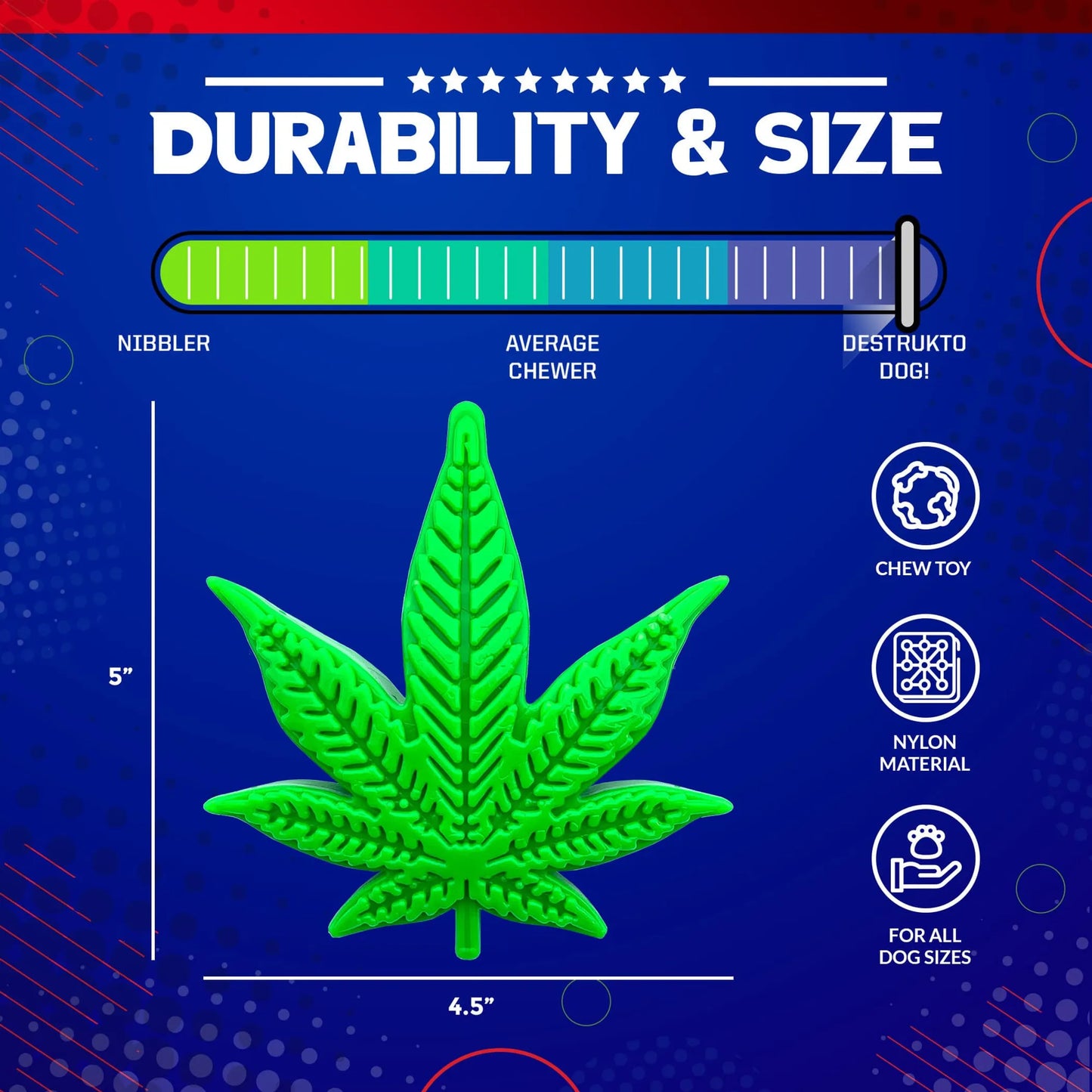 SodaPup Colorado Maple Leaf Chew Toy 5"