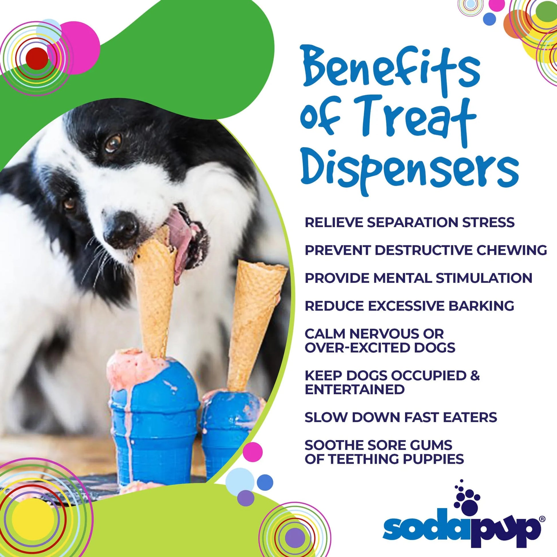 SP Ice Cream Cone Durable Rubber Chew Toy and Treat Dispenser - Your Pet Connection