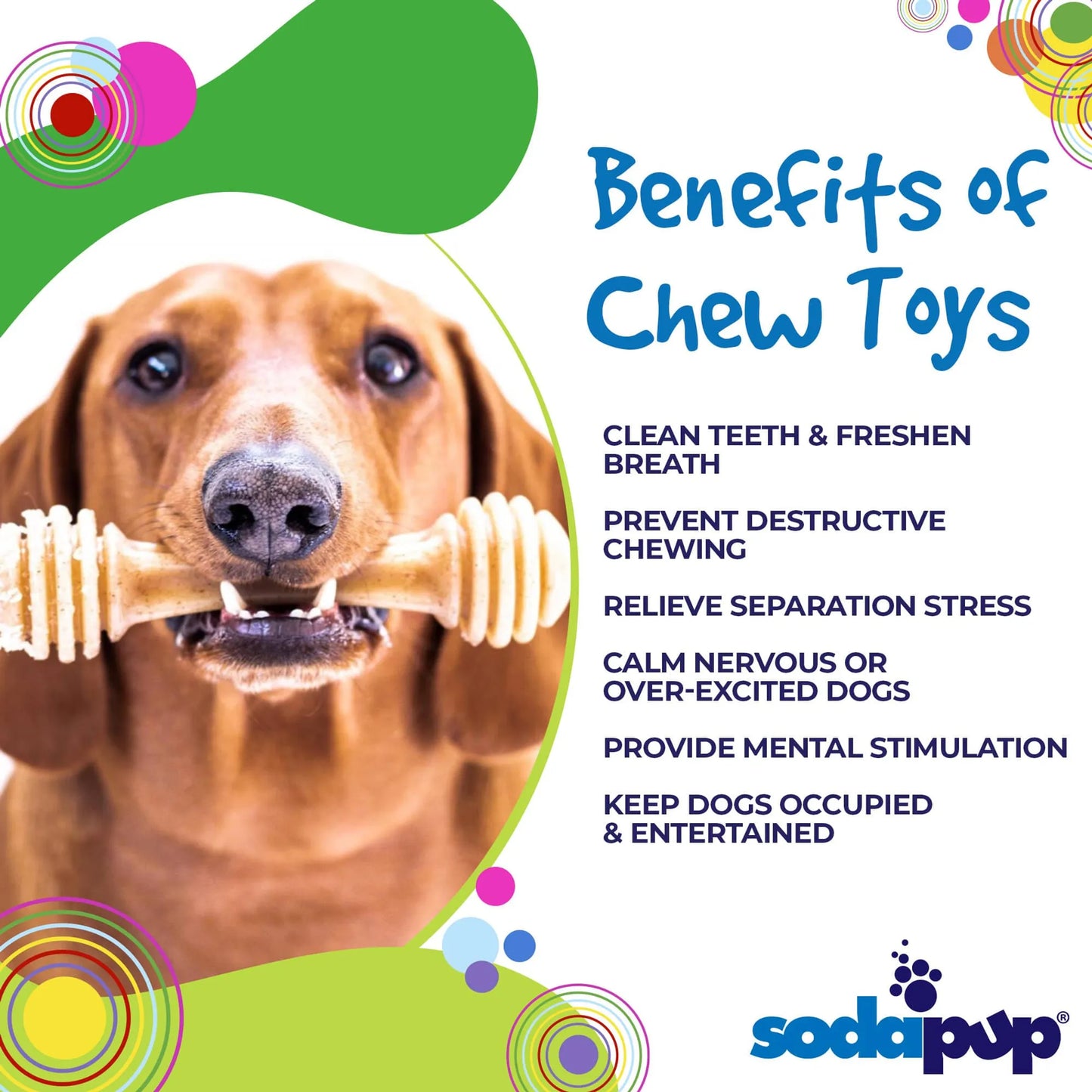 SodaPup Honey Dipper Bone Power Chewer Toy