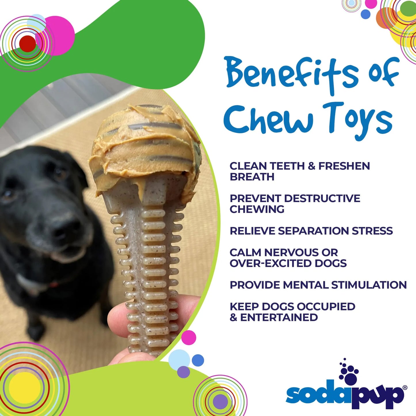 SodaPup Dental Tower Dog Toy 6.25 Inches