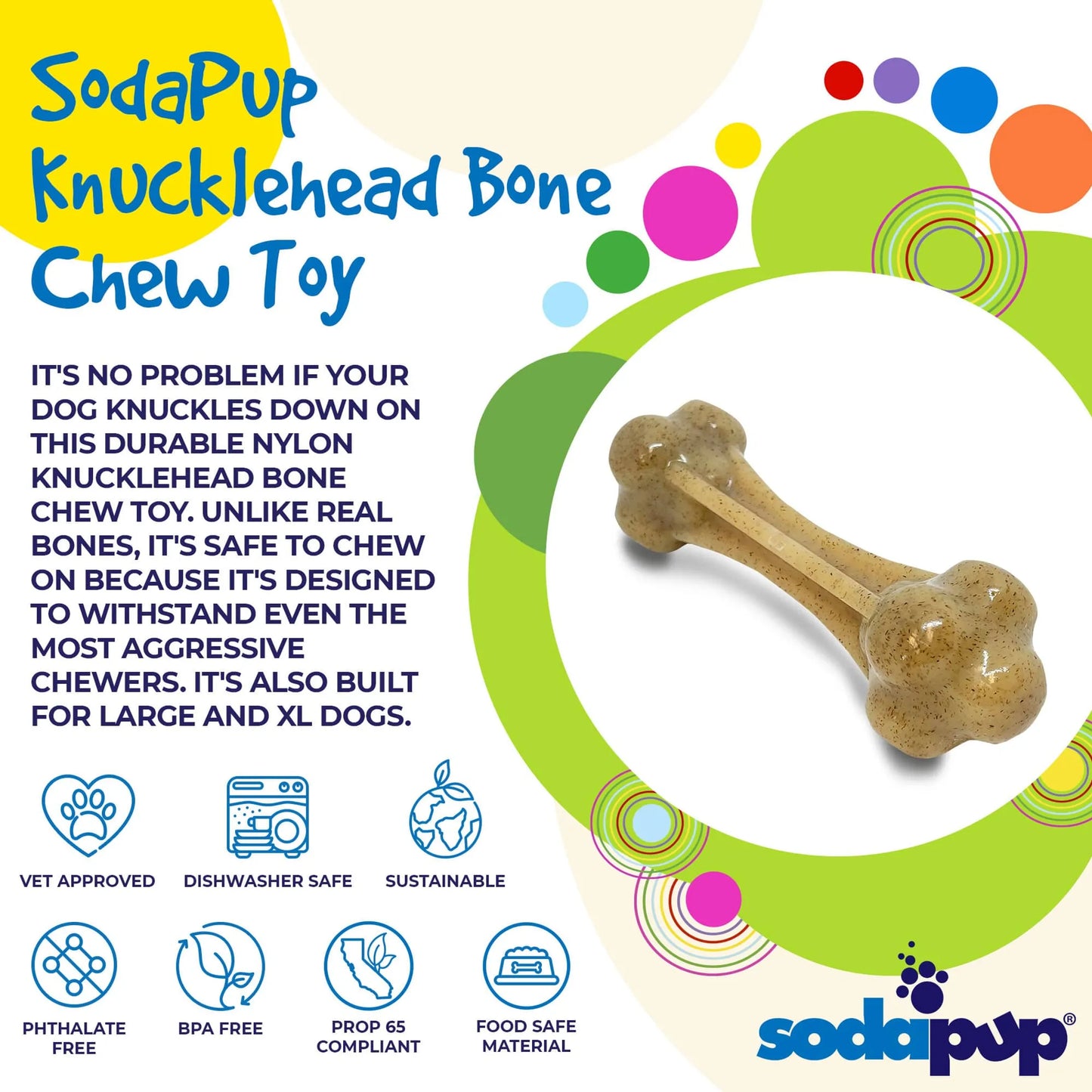 SodaPup XL Aggressive Chewer Dog Toy
