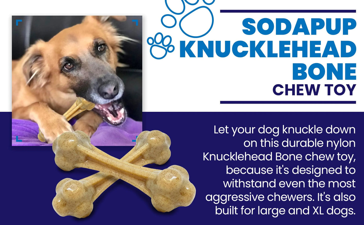 Knuckle Bone Ultra Durable Nylon Dog Chew Toy for Aggressive Chewers - Your Pet Connection