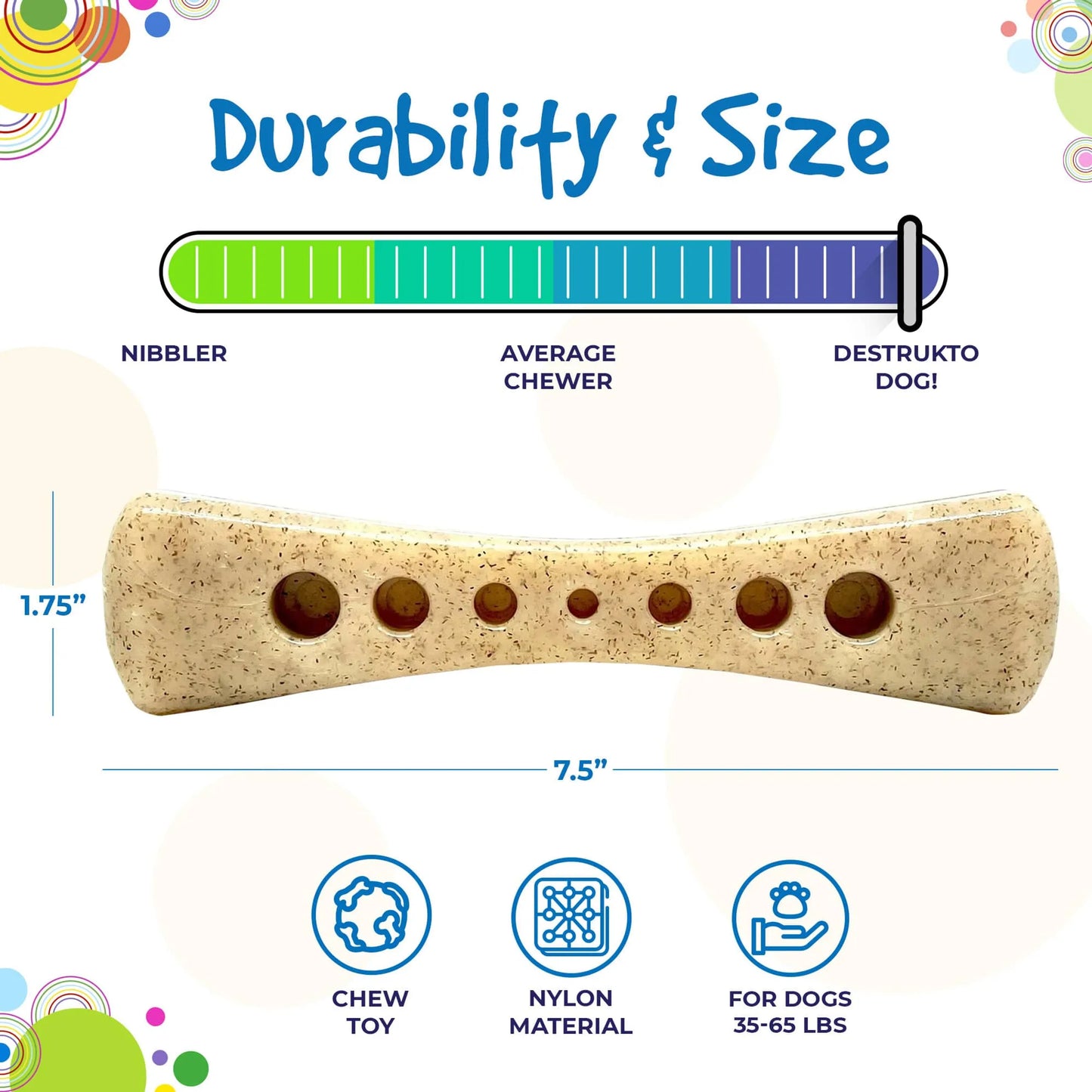 SP MOD Bone Ultra Durable Nylon Dog Chew Toy for Aggressive Chewers - Your Pet Connection
